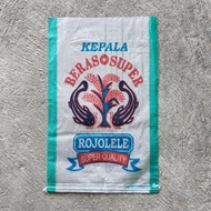 Karung Beras 10kg Rojolele ISI 100 PCS /karung 10kg murah/karung sablon/ ukuran 35x55cm