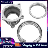 Seashorehouse 5  Downpipe Flange to 3in V Band Conversion Adaptor Set for T3 / T4 Turbos Stainless Steel V-Band Clamp New Arrival