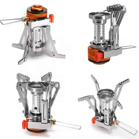 Outdoor camping stove, outdoor tea brewing stove, portable canister stove, folding gas stove, mini s