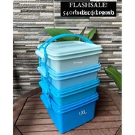 TUPPERWARE RANTANG 4SUSUN BESAR ORI