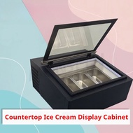 Countertop Gelato Display Freezer for Ice Cream Scooping Shop Showcase Kotak Paparan Aiskrim 冰淇淋展示柜