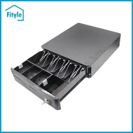 Money Box Money Saving Organizer with Key Lock with Money Tray Sturdy Organizer Black for Supermarke