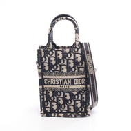 【二手】Dior Book Tote 手提包，垂直包，迷你手機包，海軍藍帆布