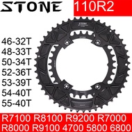 Stone 110bcd Double Chainring for Shimano 105 R7100 UT R8100 DA R9200 Road Bike Round 55-40T 52-36T 53 39T 54 40T 50-34 48-33T 46-32T