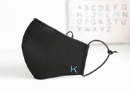 【手繡】黑立體口罩 (客製26英文字母3色可選) 台灣棉口罩 / 手作