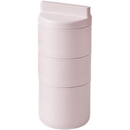 Takenaka Bento Box tutu 3 Tier Lunch Box Made in Japan Light Pink (Upper Tier) 160ml x 2, (Lower Tie