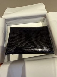 激罕Hermes Calvi duo Lizard Card holder 黑色蜥蜴皮