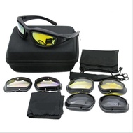 Daisy C5 Military Sunglasses 4 Lens Kit Desert Storm War Game Tactical Glasses