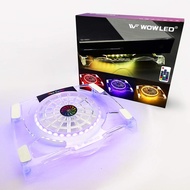 Wfpower cooling fan pad with RGB LED backlight, multi-color gaming mood light cooler stand with RF r