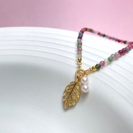 金葉 天然海水珍珠 akoya 碧璽 手鏈