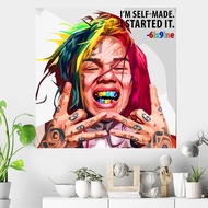 6ix9ine Frame Size 10x10 Inch Wall Decoration