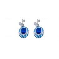 Everest Jewellery - SILVER ViNTAGE EARRING JEWELLERY SET WITH ZIRCONIA & SEMI-PRECIOUS STONES