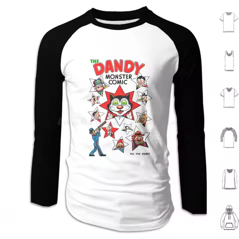 Dandy Comic Vintage Hoodies Long Sleeve The Dandy Dandy Dandy Comic Korky The Cat Desperate Dan Brit