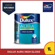 1LT ICI Dulux Aura High Gloss ( Standard Colours) (For Wood & Metal) 1LT Cat ICI Cat Minyak Kayu & B