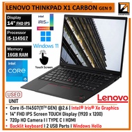 LENOVO THINKPAD X1 CARBON GEN 9 TOUCH SCREEN (1 YEAR WARRANTY T&C) Core i5-1135G7  (11th Gen) 16GB R