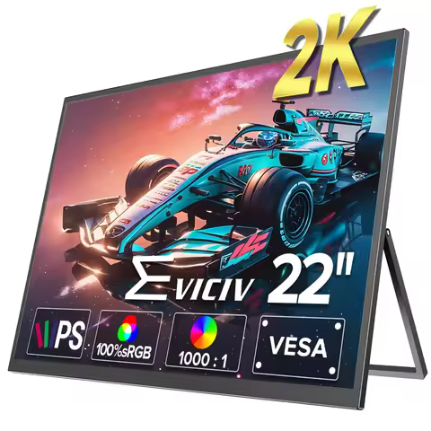 EVICIV Large Portable Monitor 22" 2K Computer Gaming Display 100% sRGB 1440P USB-C HDMI FreeSync Scr