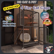 【READY STOCK】Extra Large 4 Tier Cat Cage| Big cat cage | Suitable for Multiple Cats | Sangkar Kucing