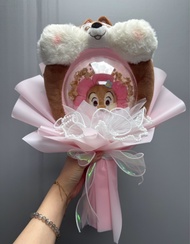 現貨 ‼️‼️乾花滿天星花+ Chip 'n' Dale +袋 +LED燈 情人節禮物 告白 花束 番梘花 520花束 滿天星 勿忘我 母親節花束 母親節禮物 情人節禮物 520花束 告白 賞月 聖誕