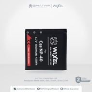 WIXEL Baterai Kamera CAS NP-40 for Cas.io Exilim EX FC160 FC100 FC150 Z50 Z55 Z57 Z100 Z200 Z300 Z40