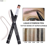 MABREM Microblade Eyebrow Pen, Waterproof Smudge-Proof 4 Point Eyebrow Pencil,  Long-Lasting  Liquid