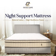 Osteo Care | Natural Latex + High Resilience Foam Night Support Mattress/Tilam 12'' - Queen/King (Fr
