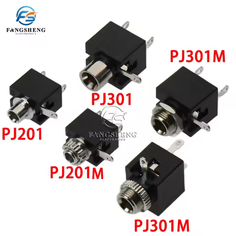 10/100PCS PJ-201M PJ301M 2.5MM 3.5MM Headphone Jack Audio Jack Connector 2.5 3.5 Mono Audio Socket P