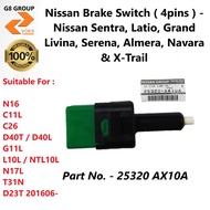 Nissan Brake Switch ( 4pins ) - Nissan Sentra, Serena, Latio, Grand Livina, X-Trail, Navara & Almera