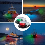 Tadill 2 Pieces Boat Navigation Light Bass  Red Green Light Boat Anchor Light