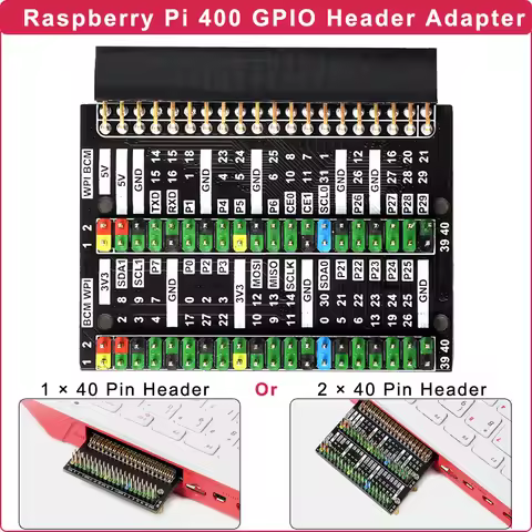 Raspberry Pi 400 GPIO Interface Adapter Module 2 x 40PIN 1 x 40PIN Header Adapter GPIO Extension Boa
