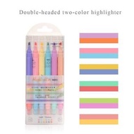 Chosch Double-Headed Two-Color Macaroon Highlighters Set