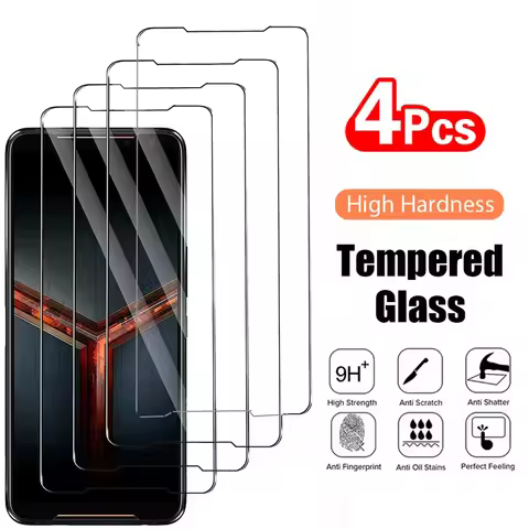 4PCS Screen Protector for Asus Zenfone 8 9 ROG Phone 7 6 Pro 5 3 Strix 2 2.5D 9H Protective Transpar