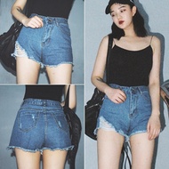 2016 Summer styles make irregular holes in old fashion Flash slim slimming jeans bags hip hot-pants