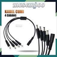 Kabel Cumi Cabang 4 DC Adaptor CCTV HTB