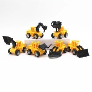 *Simulation Engineering Vehicle 6 Piece Set Excavator Bulldozer Cake Decoration Boy Toys Birthday Ca