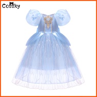 Elsa Anna Princess Dress for Girls White Mesh Ball Gown Carnival Clothing Kids Cosplay Snow Queen Frozen Costume