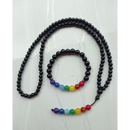JAPAMALA CAKRA 7 AURA NECKLACE WITH CAKRA BRACELET BONUS
