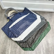 กระเป๋า Goyard 2023ใหม่ผู้หญิงเดินทางกระเป๋าทรงสี่เหลี่ยมมีหูหิ้วสะพายไหล่พิมพ์ความจุมากกระเป๋าถือสะพายไหล่กระเป๋าใบใหญ่มัมมี่