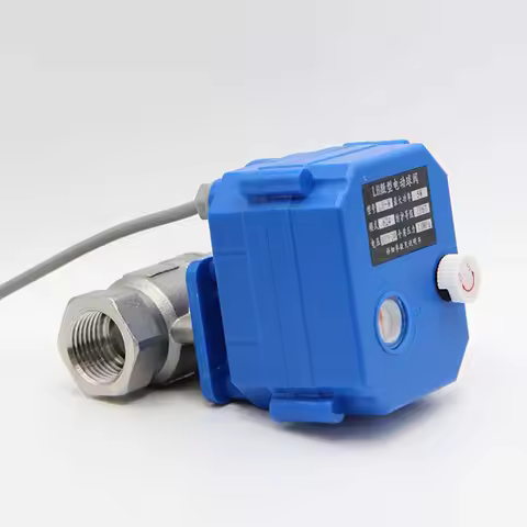 2 way DN20 3/4 " SS304 motorized Water Valve with manual override 5V 12V 24V 220V Electric Ball Valv