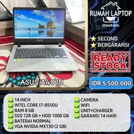 Laptop Asus A407U (second). Core i7-8550U. RAM 8 GB. SSD + HDD. VGA