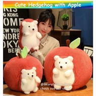 [READY STOCK MY]Hungry Hedgehog Detachable Porcupine Hidden in Apple Soft toy Stuffed Toy Plush Soft