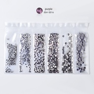 Super Glitter Colored Crystal Ss4-ss16 AB Mixed Size Non-thermal Repair Flat Bottom 3D Glass Rhinest