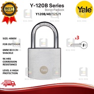 (40MM) YALE Y120B/40/125/1 40MM BORON STEEL HIGH SECURITY OUTDOOR BRASS PADLOCK Y120B
