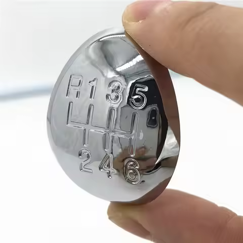 Chrome Car Styling Gear Stick Shift Knob Cap Emblem Badge Cover For Mazda 3 5 6 XEDOS CA Premacy 323