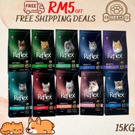 [Diskaun shipping RM5] Reflex Plus Cat Food 15KG - ( Reflex / Reflex High Quality / Cat Dry Food / R