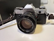 Canon ae-1 ae1 佳能 底片相機 銀色附電池