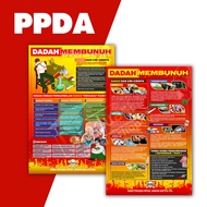 Set poster PPDA, Bahaya Dadah untuk sekolah ( 2 pcs)