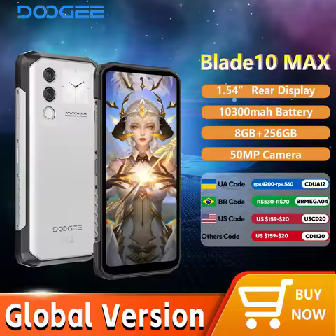 DOOGEE Blade10 Max Rugged Phone 6.56" 90Hz IPS Display 8GB 256GB 1.54" Rear Display 50MP AI Main Cam