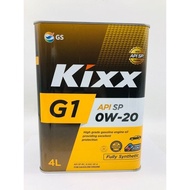 LATEST (API SP PREMIUM) KIXX G1 0W-20 5W-30 5W-40 API SP FULLY SYNTHETIC ENGINE OIL 4 LITER MADE IN KOREA