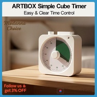 ARTBOX Square Analog Timer Kitchen Study Timer Desk Timer Cube Timer