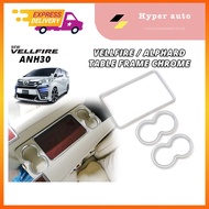 Toyota Vellfire/Alphard ANH30 15'-18' 3pcs Rear Seat Water Cup Holder table frame ANH30 AGH30 AH30 accessories chrome